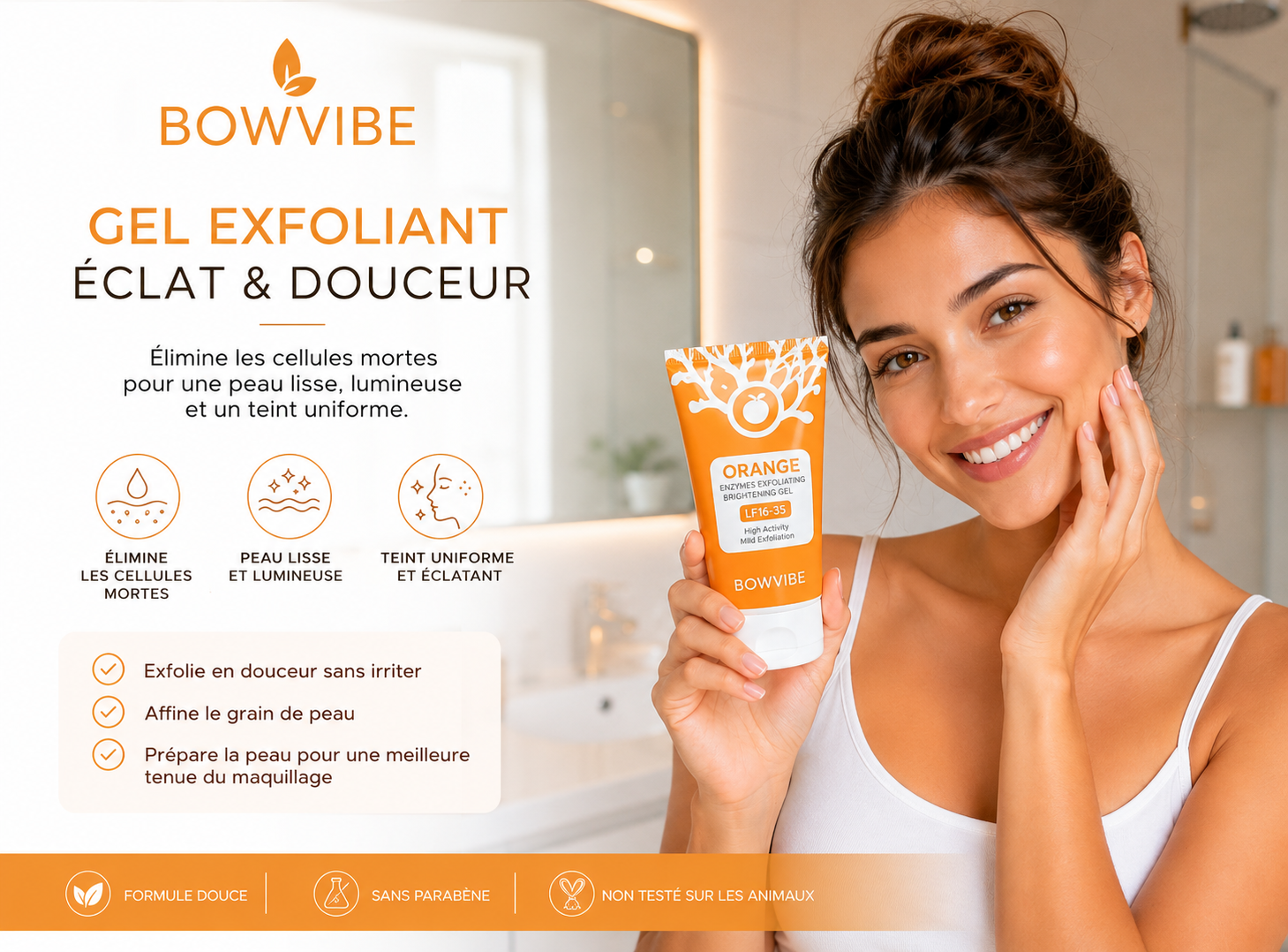 Orange Exfoliating Gel Goodbye dark spots & roughness