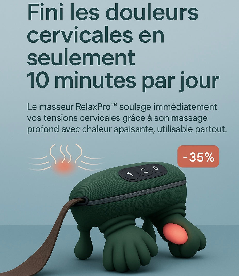 RelaxPro™ Dites adieu aux douleurs cervicales en 10 minutes par jour